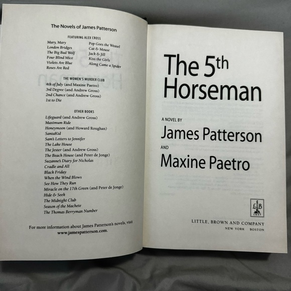 Hardcover Book: The 5th Horseman by James Patterson and Maxine Paetro - Picture 4 of 6